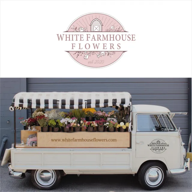 View 1 of Дизайн: Брандиране на Автомобил за "White Farmhose Flowers"